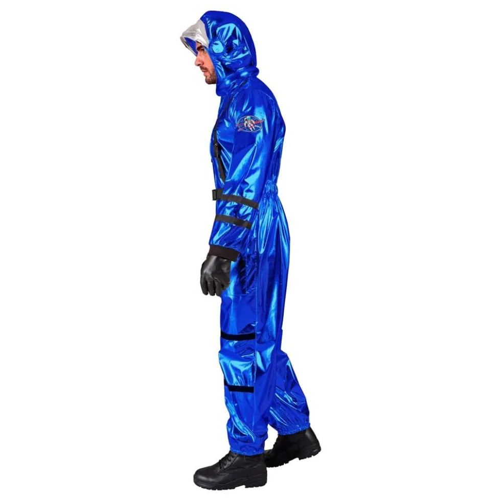 Astronautin Sininen Metallic Miesten Naamiaisasu