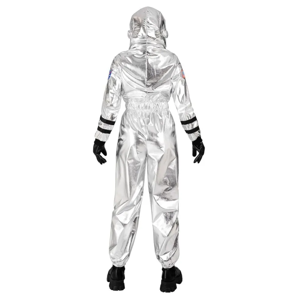 Astronauttihopea Metallic Naisten Naamiaisasu