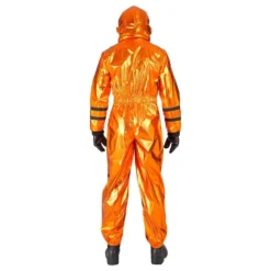 Astronautti Orange Metallic Miesten Naamiaisasu