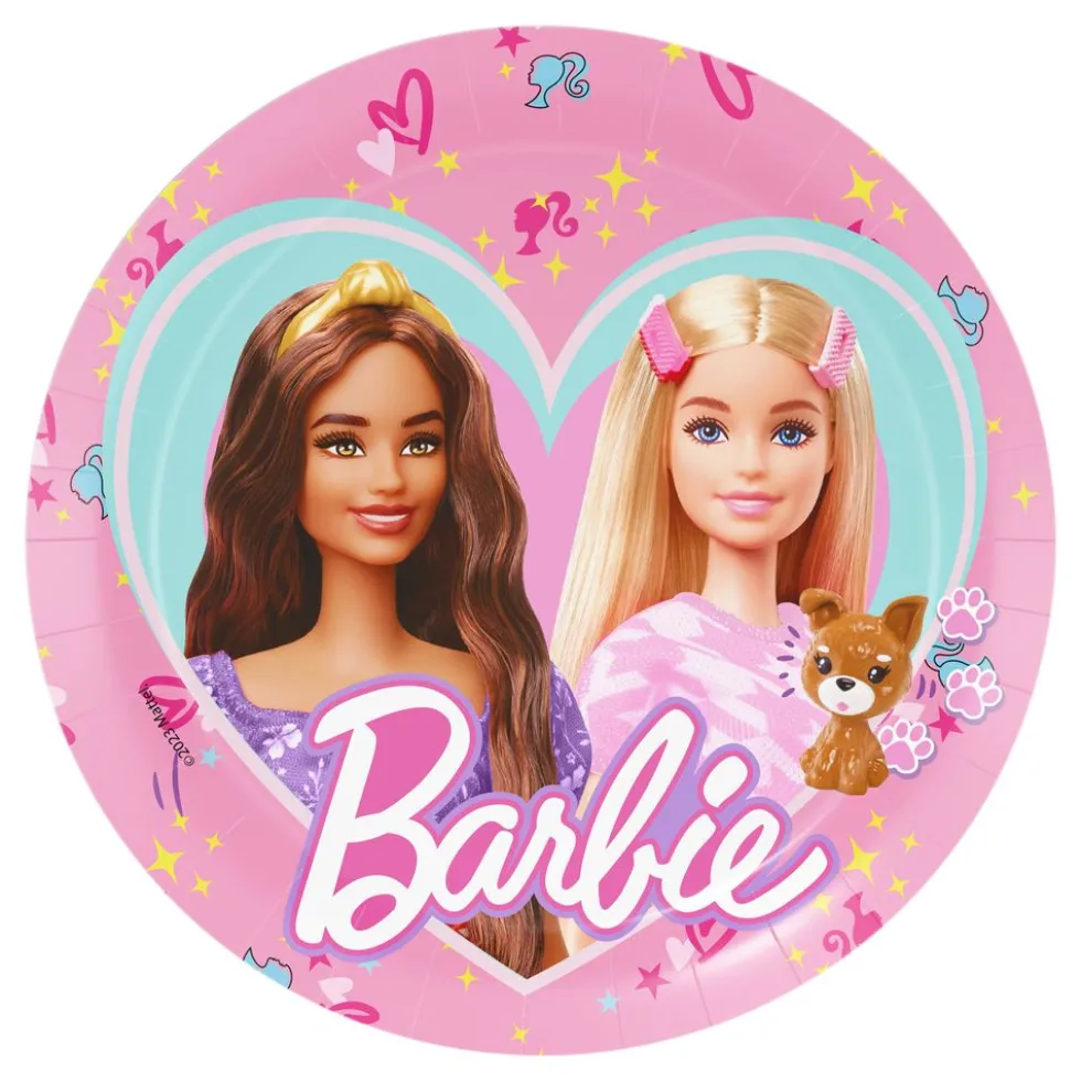 Barbie™ Friends -pahviset leipälautaset