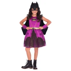 Batgirl Violetti Mekko Lasten Naamiaisasu