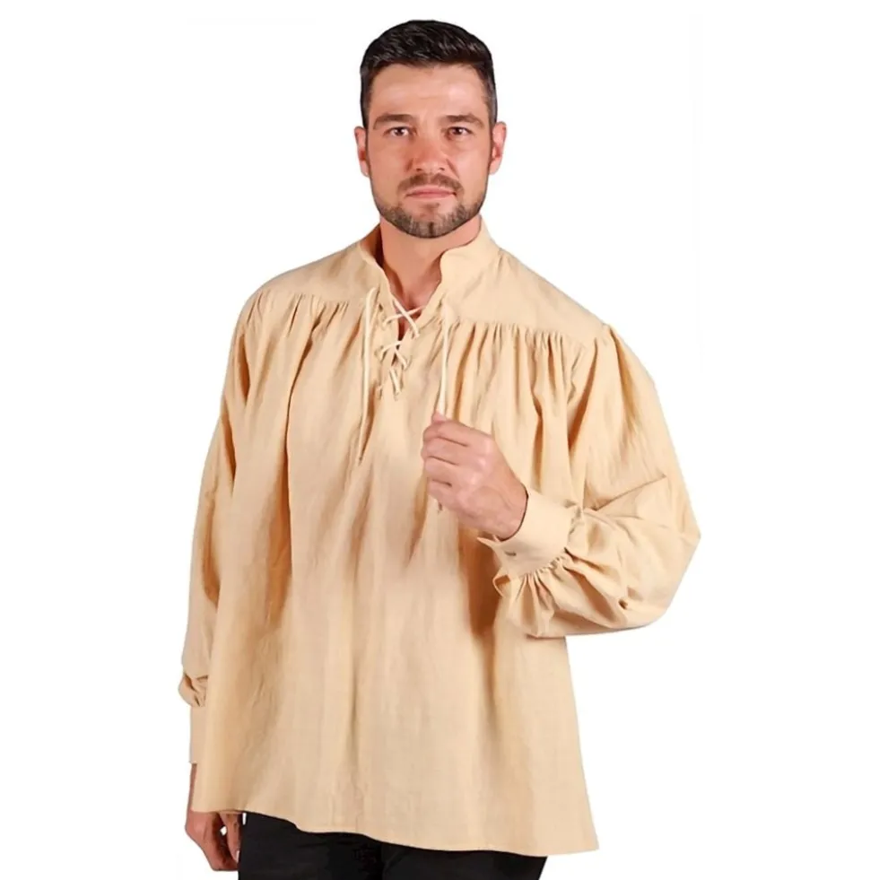 Beige Pirattipaita Deluxe