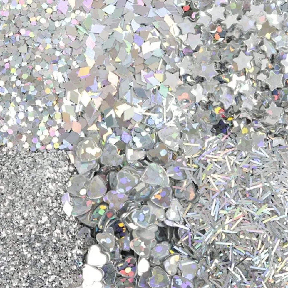Bio-Glitter Sekoitettu Hopeasetti