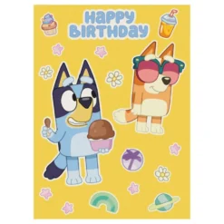 Bluey Keltainen Syntymäpäiväkortti