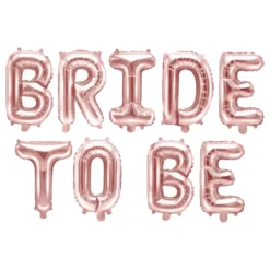 Bride To Be -kirjainilmapallot roosakultainen