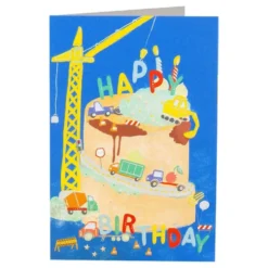 Construction Cake -syntymäpäiväkortti