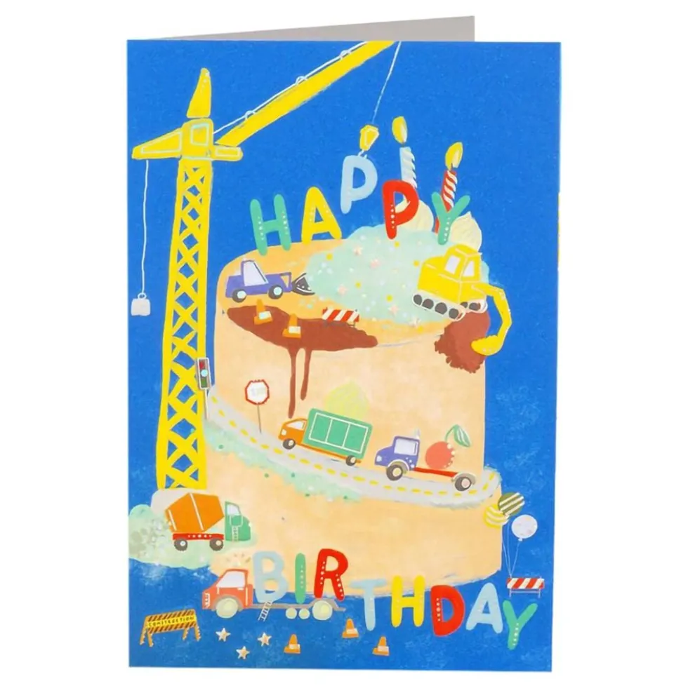 Construction Cake -syntymäpäiväkortti