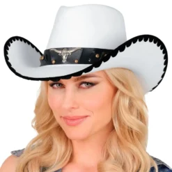 Cowboyhattu Valkoinen Tuurilla