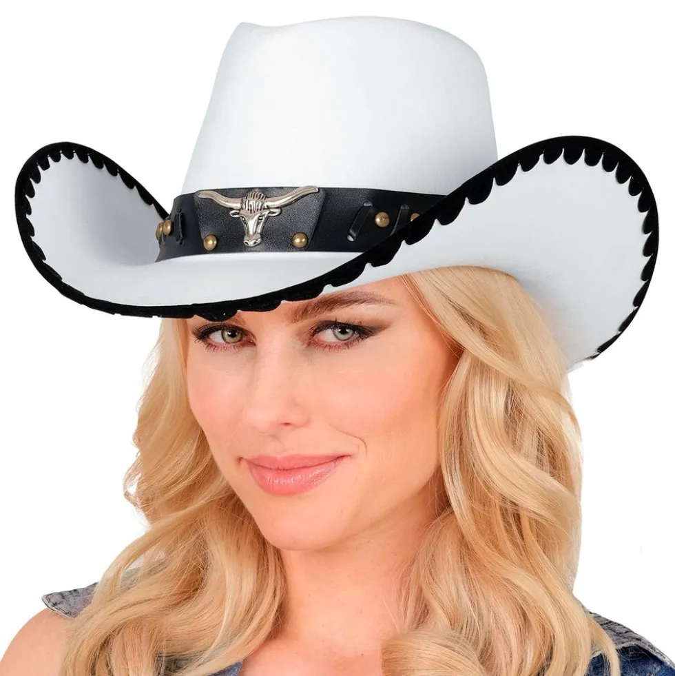 Cowboyhattu Valkoinen Tuurilla