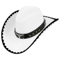 Cowboyhattu Valkoinen Tuurilla