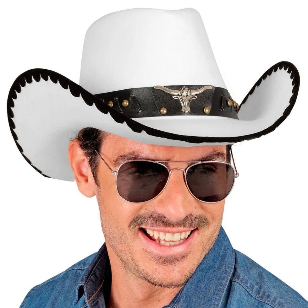 Cowboyhattu Valkoinen Tuurilla