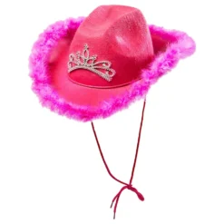 Cowgirl Hattu Vaaleanpunaisella Karvareunalla