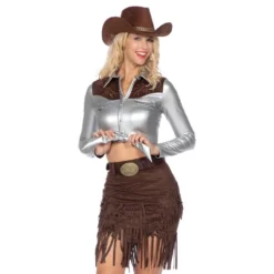 Cowgirlhopea-ruskea Hame Deluxe Naamiaisasu