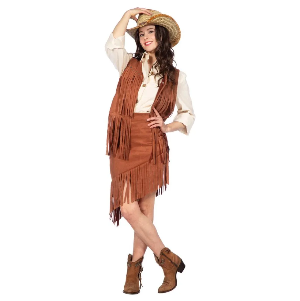 Cowgirl Ruskea Naamiaisasu
