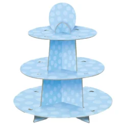 Cupcakes-teline Baby Shower Sininen