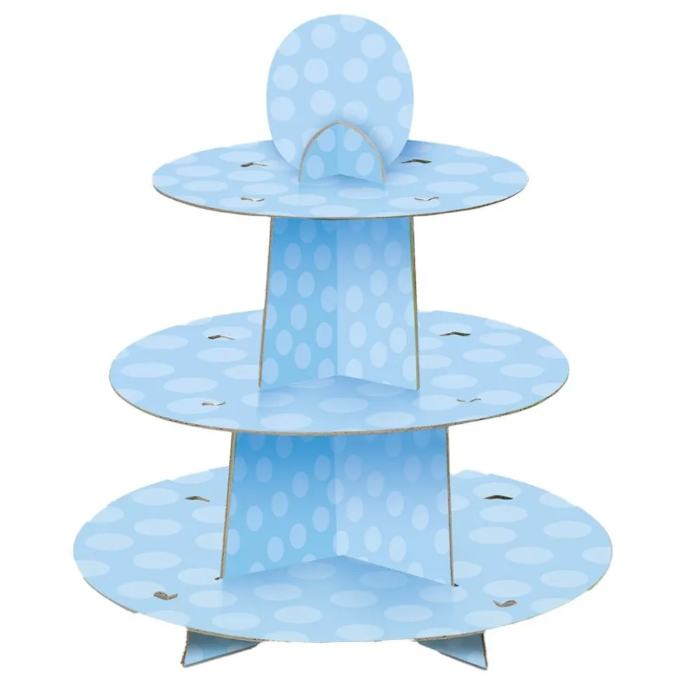 Cupcakes-teline Baby Shower Sininen
