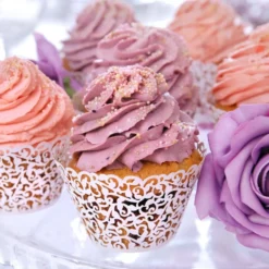 Cupcake Wrappers Valkoinen Pitsi