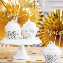 Cupcake Wrappers Valkoinen Pitsi