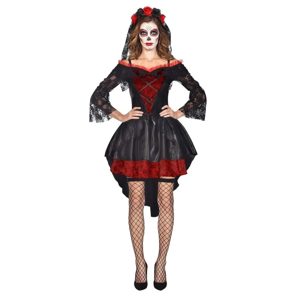 Day of the Dead Lyhyt Mekko Naamiaisasu
