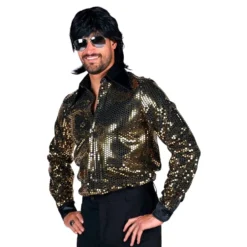 Disco-paita Miehet Musta/Kulta Deluxe
