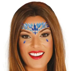 Face Jewels Blue Leah
