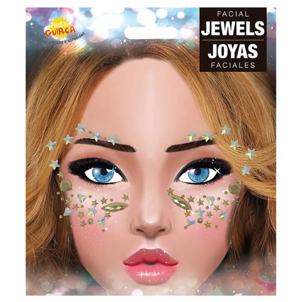 Face Jewels Silver Stars