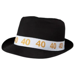 Fedorahattu Musta Numerolla 40