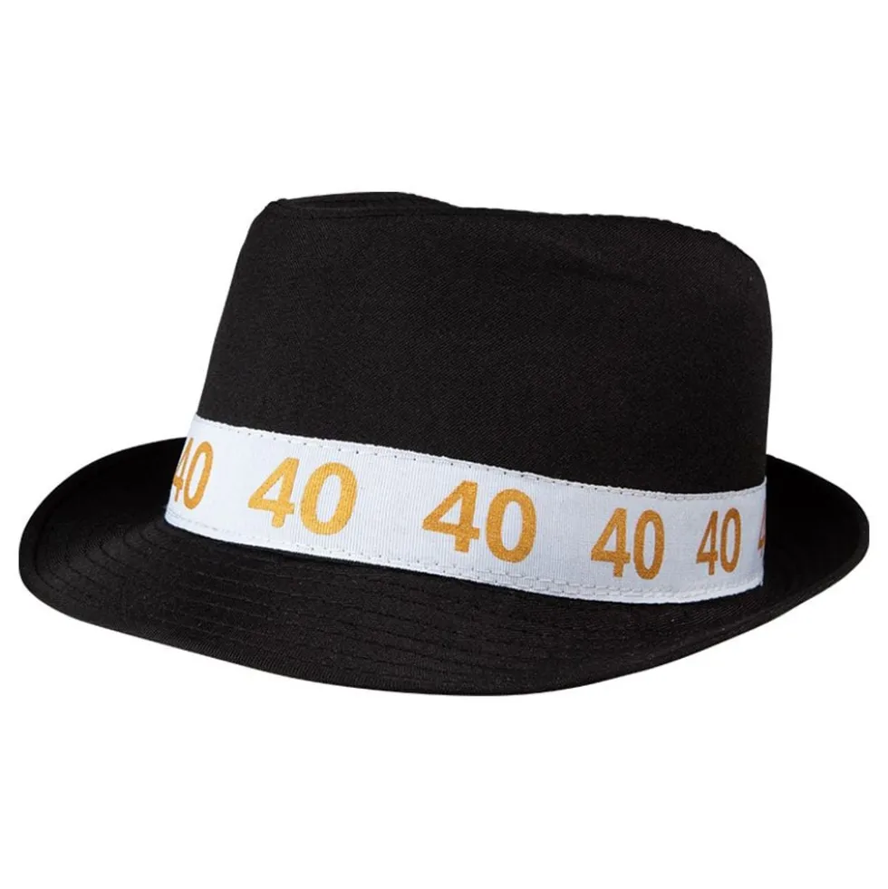 Fedorahattu Musta Numerolla 40