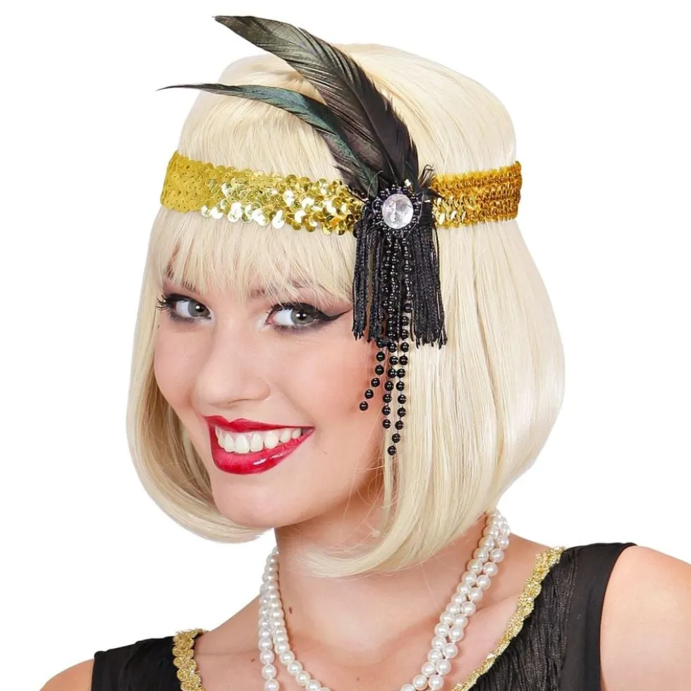 Flapper-pannbandi Kultaiset Sulat