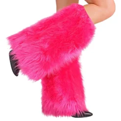 Fluffiset vaaleanpunaiset säärystimet