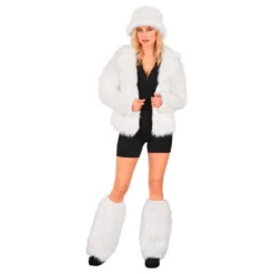 Fluffiset valkoiset säärystimet