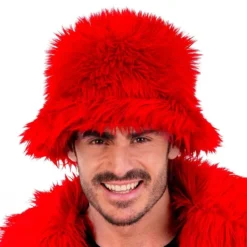 Fluffy Bucket Hat Punainen