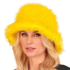 Fluffy Keltainen Bucket Hat