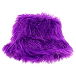 Fluffy Lila Bucket Hat