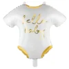 Folioilmapallo Baby Romper Valkoinen/Kulta