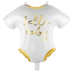 Folioilmapallo Baby Romper Valkoinen/Kulta