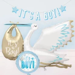 Folioilmapallo Haikara Its a Boy Sininen
