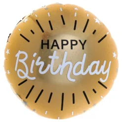 Folioilmapallo Happy Birthday Kulta