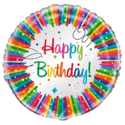 Folioilmapallo Happy Birthday Sateenkaari