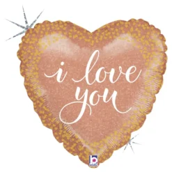 Folioilmapallo I Love You Ruusukulta