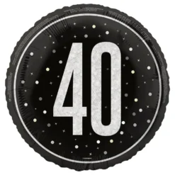 Folioilmapallo 40 Musta/Hopea