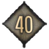 Folioilmapallo 40 Musta/Kulta