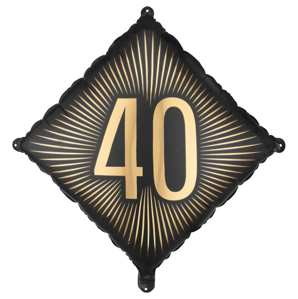Folioilmapallo 40 Musta/Kulta