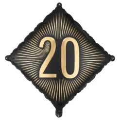 Folioilmapallo 20 Musta/Kulta