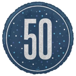 Folioilmapallo 50 Sininen/Hopea