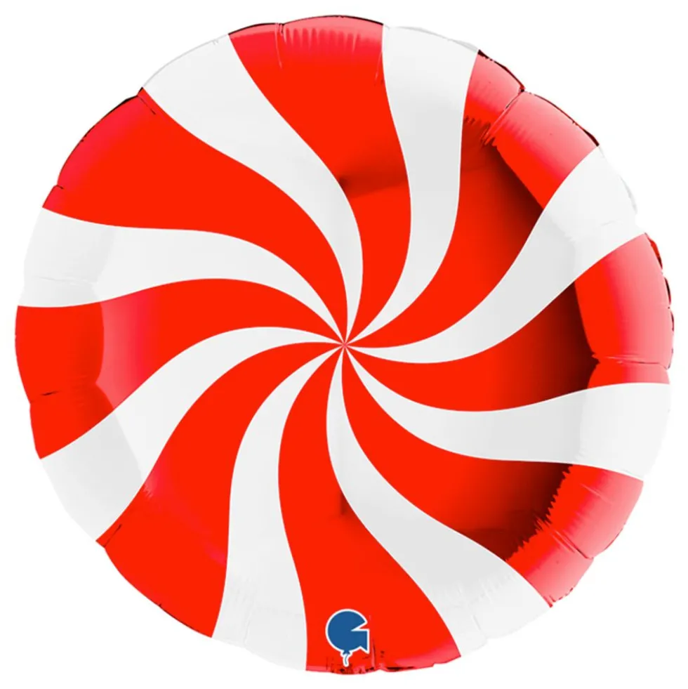 Folioilmapallo Swirly Valkoinen-Punainen