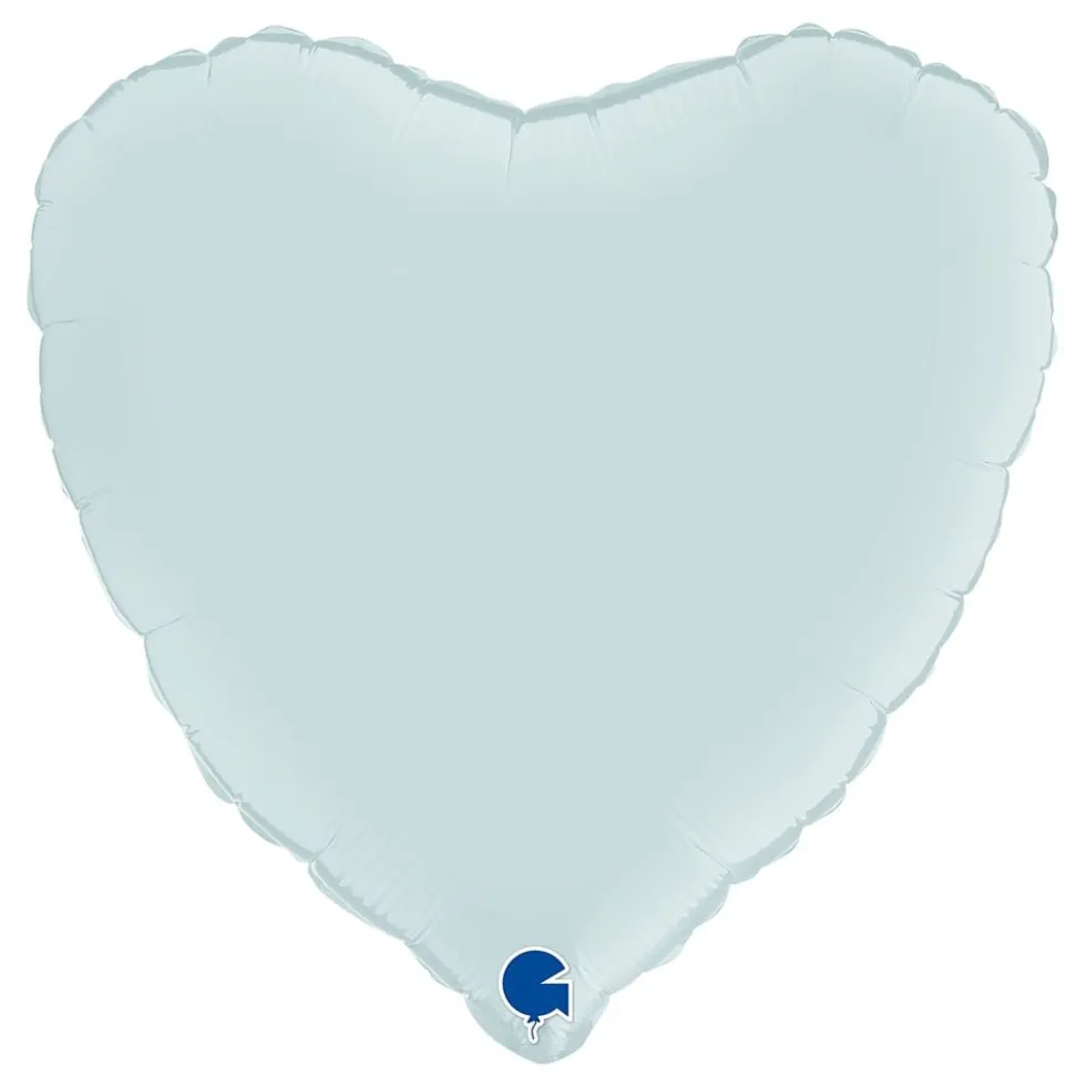 Folioilmapallo Sydän Satin Pastel Blue