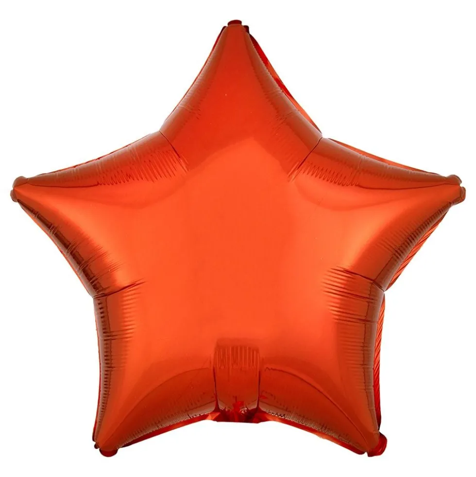 Folioilmapallo Tähti Orange Metallic