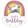 Folioilmapallo Unicorn Rainbow Birthday