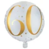 Folioilmapallo 60 Valkoinen/Kulta